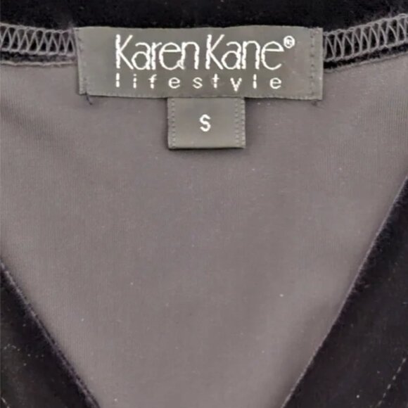 Karen Kane Black Velour Cardigan Sweater - Picture 7 of 7